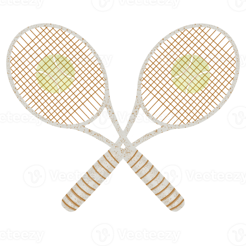 Set of tennis equipment for sport events png