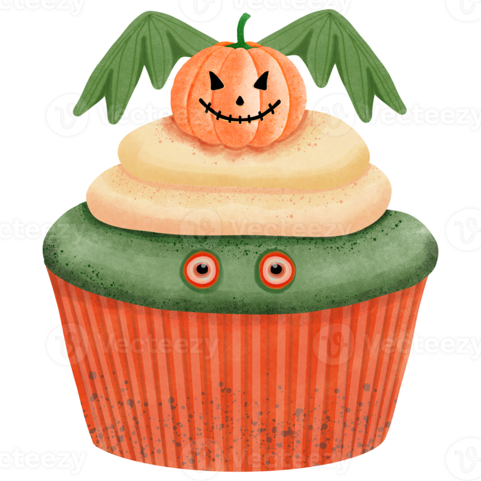 Cute Halloween cupcakes png