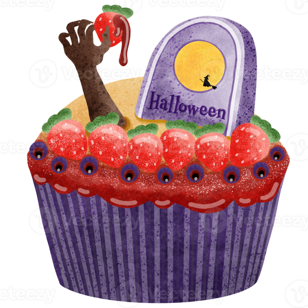 Cute Halloween cupcakes png