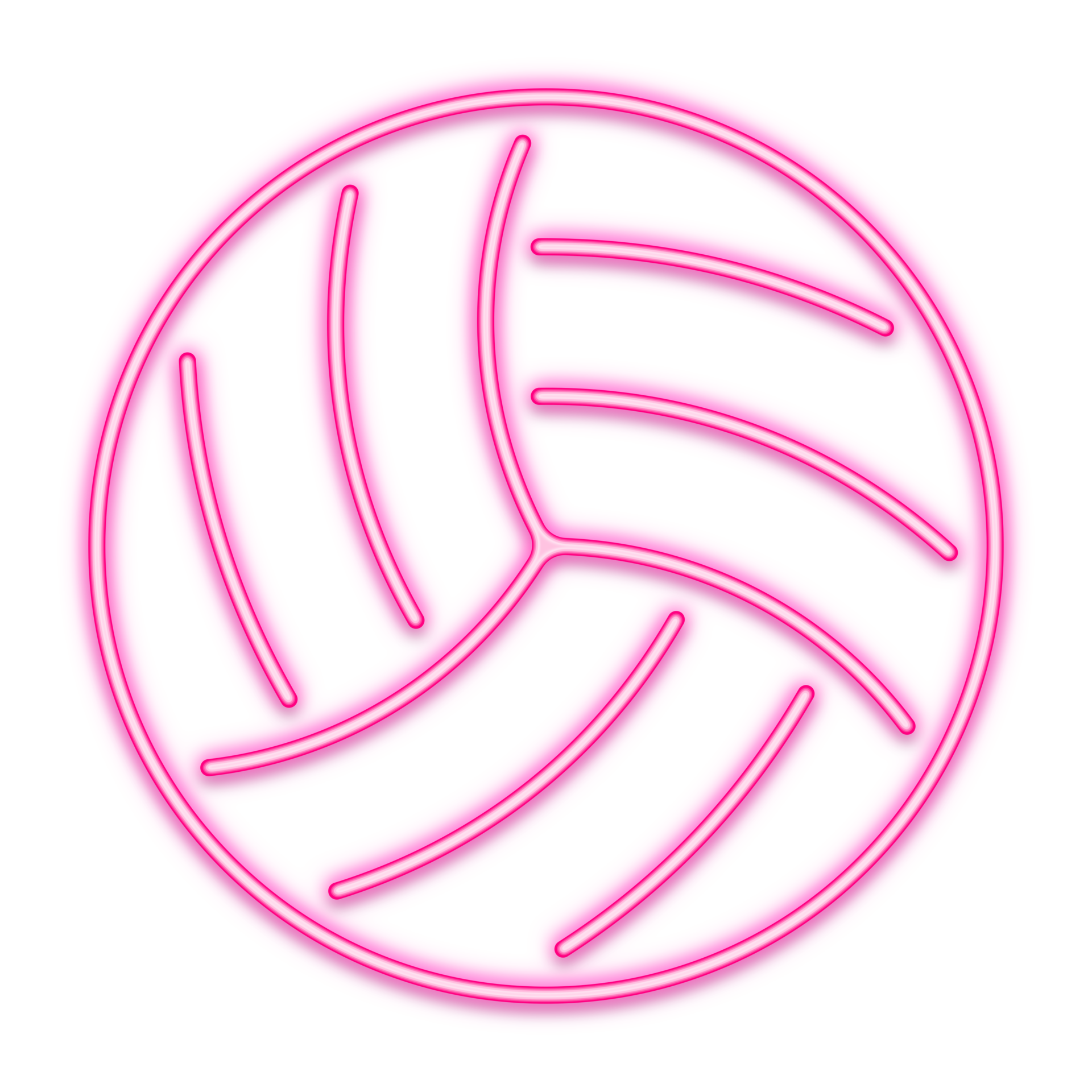 volleyball color neon line icon 27261412 PNG