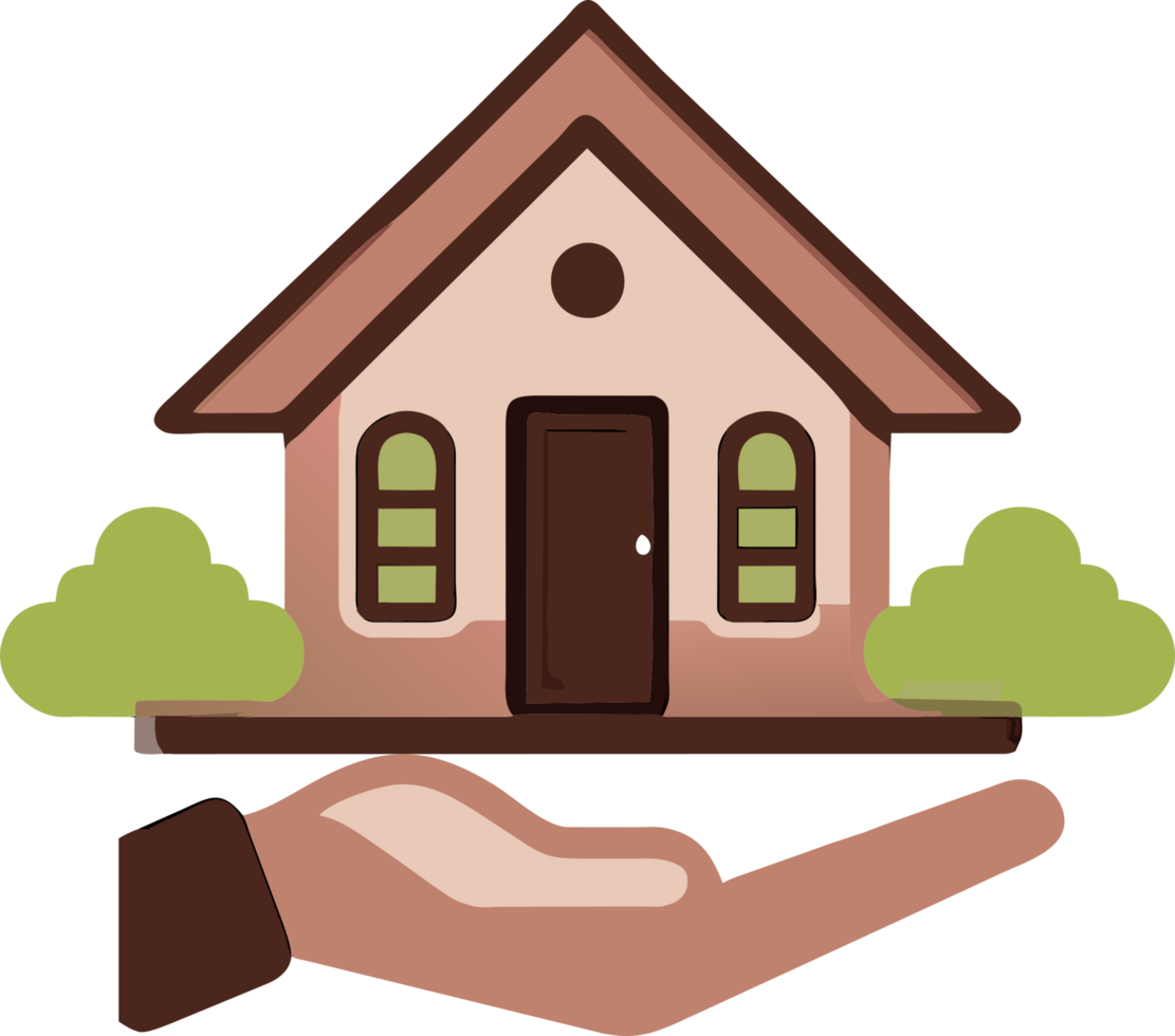 House in hand. AI Generated png