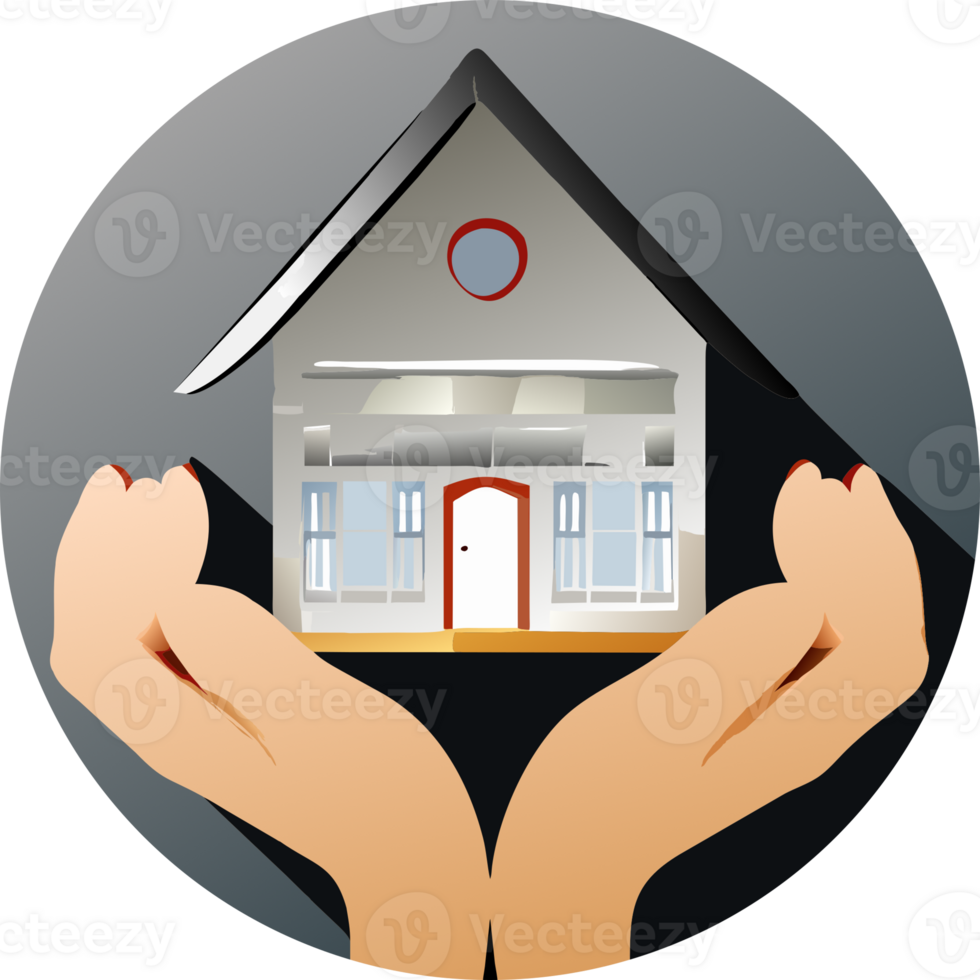 House in hand. AI Generated png