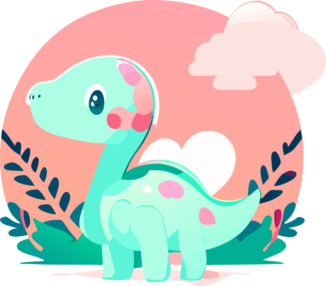 Dinosaur  illustration design. AI Generated png