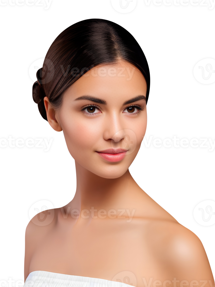 portrait of woman with perfect skin png