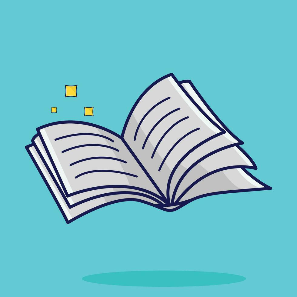 Open Book Cartoon vector