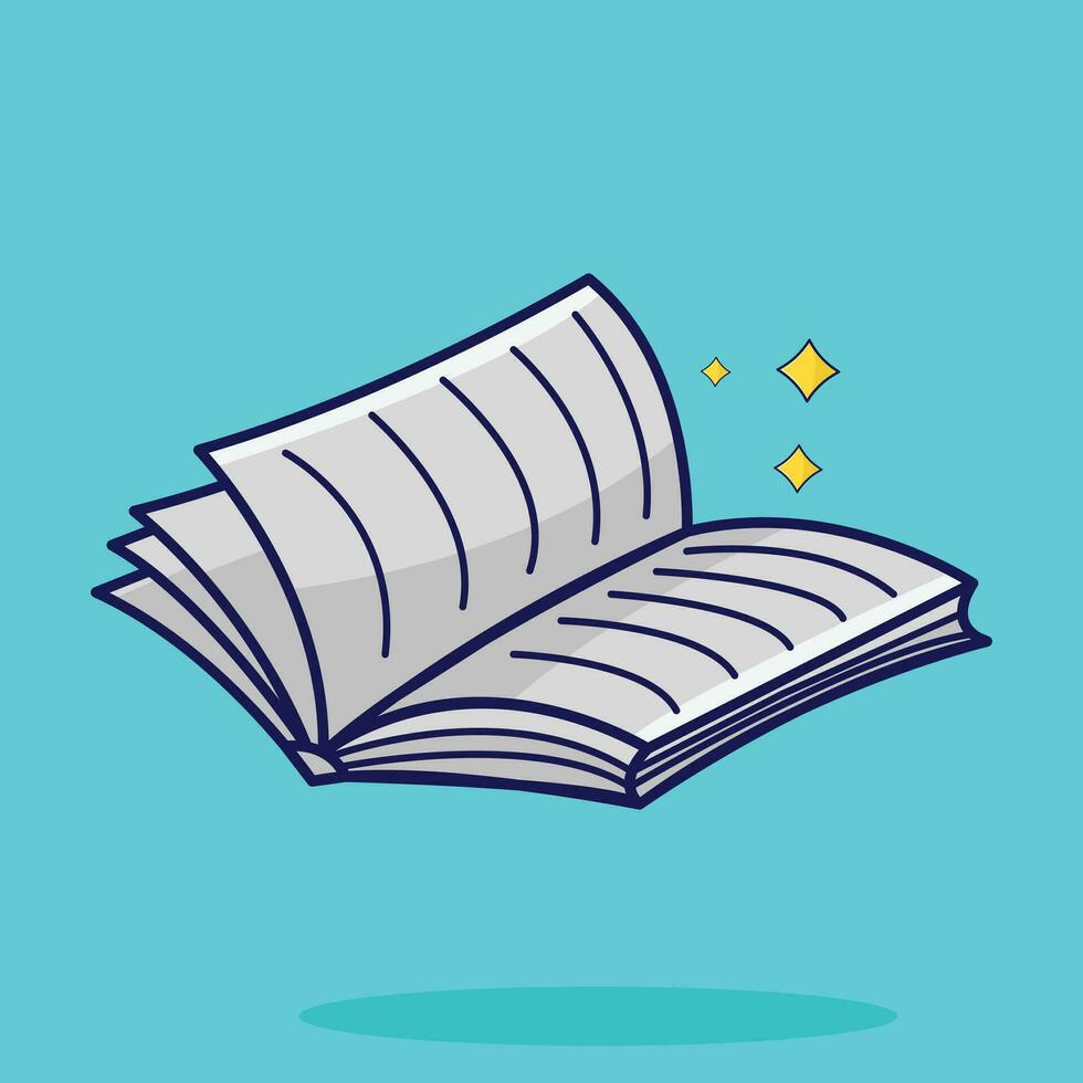 Open Book Cartoon vector