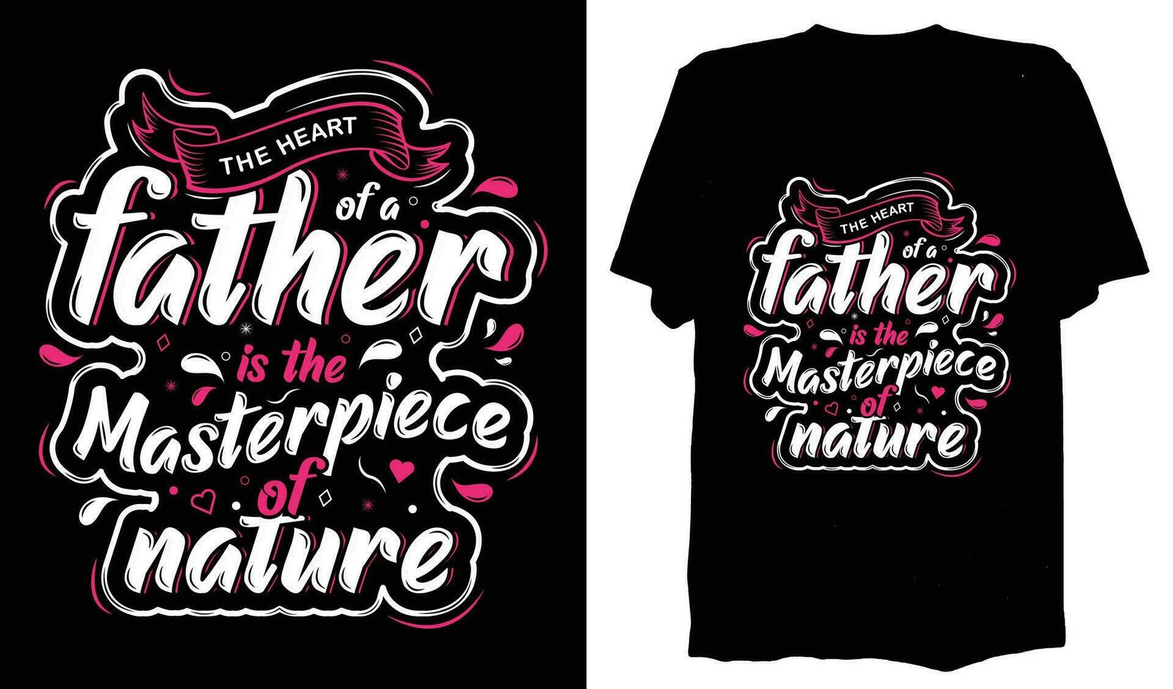 Typography Father's Day T Shirt Design Template vector