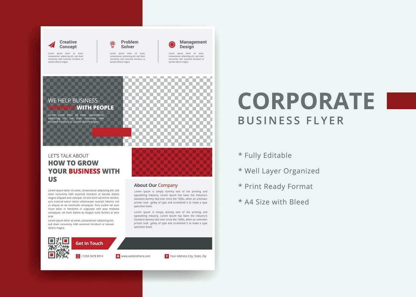 Minimal Business Flyer Template vector