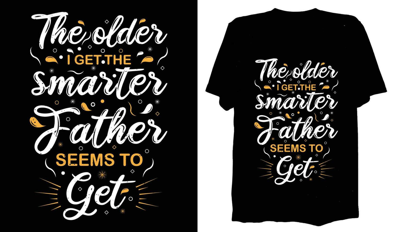 Typography Father's Day T Shirt Design Template vector