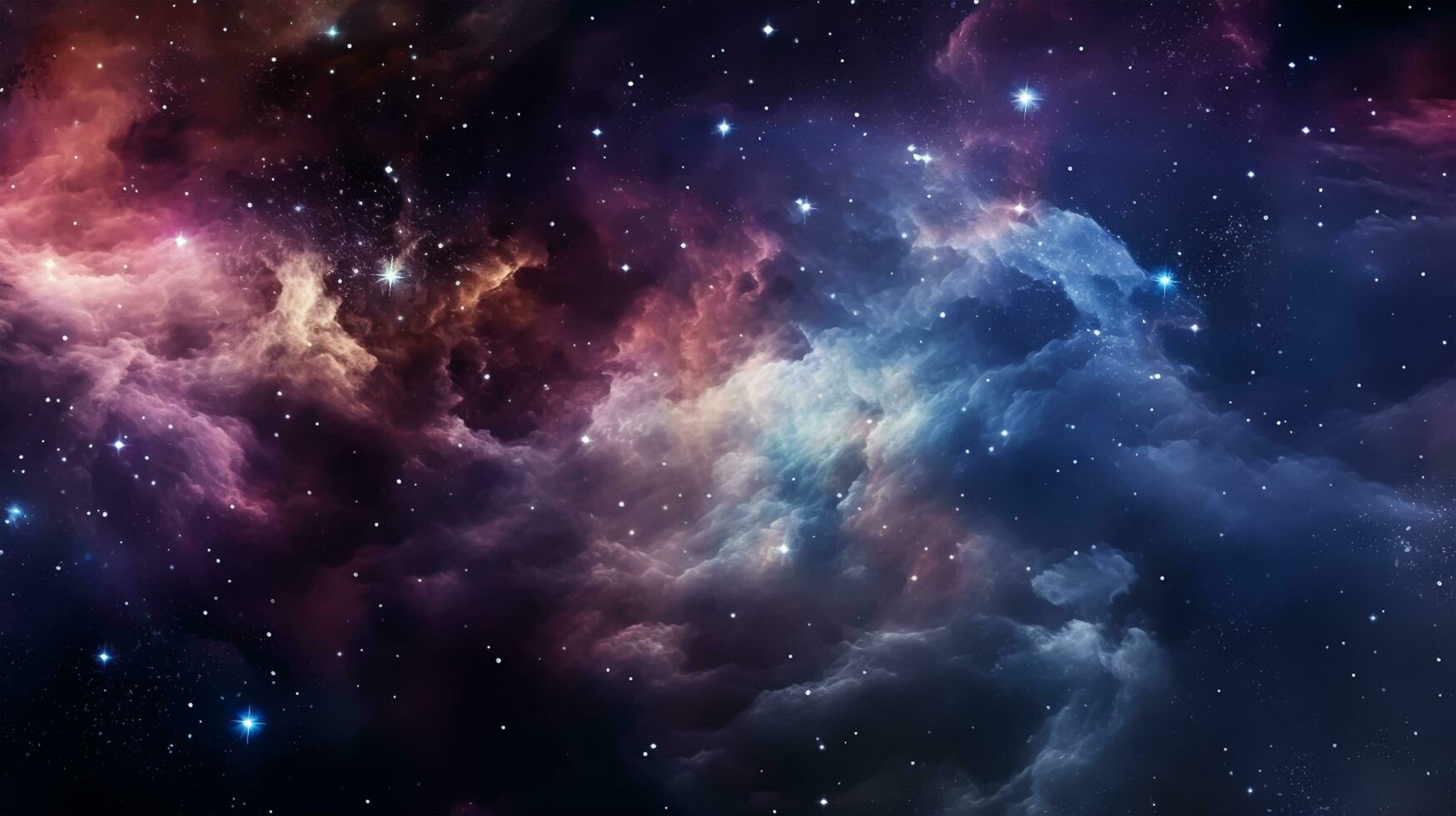 Abstract space background with nebula and stars photo