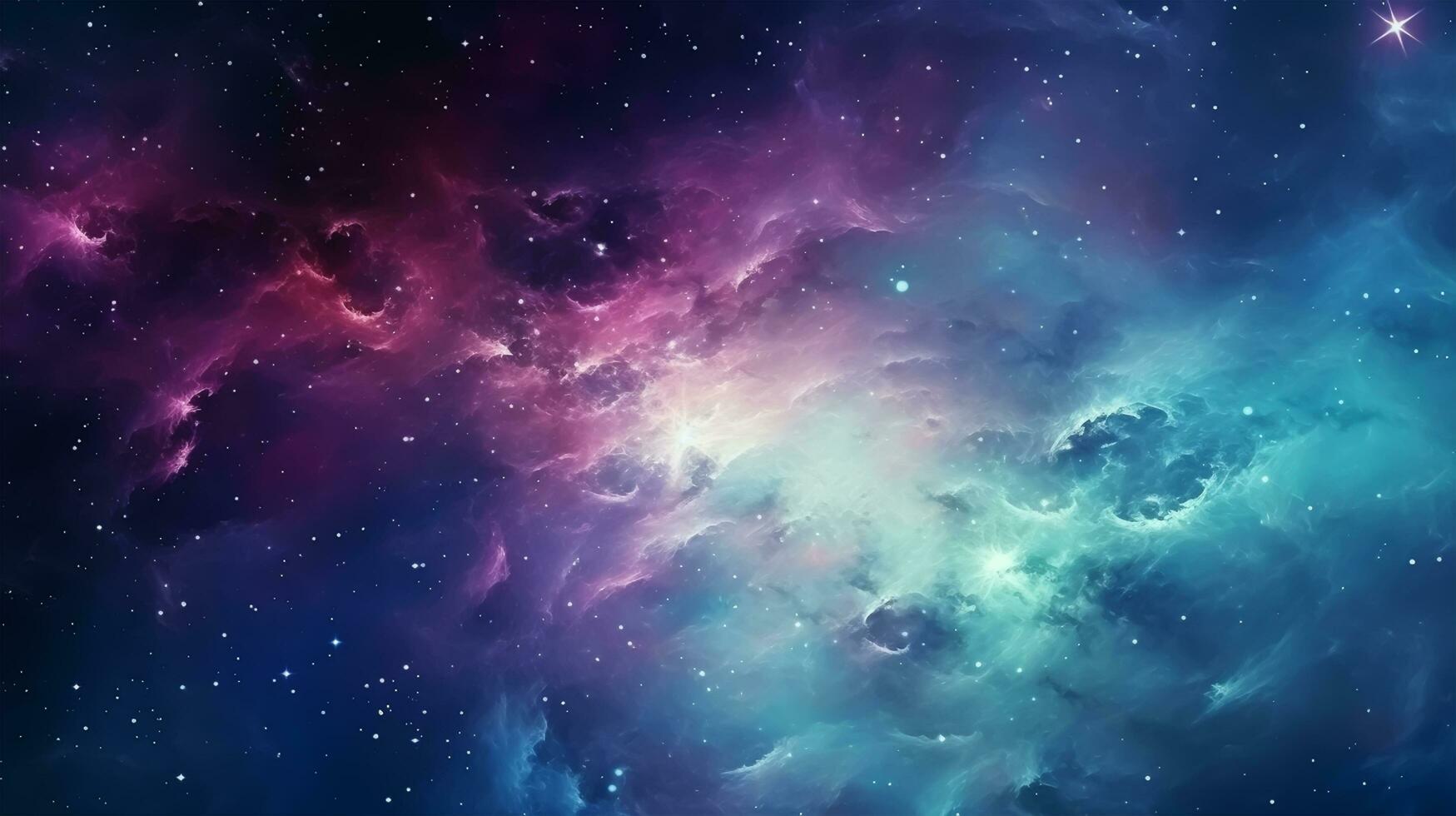Abstract space background with nebula and stars photo