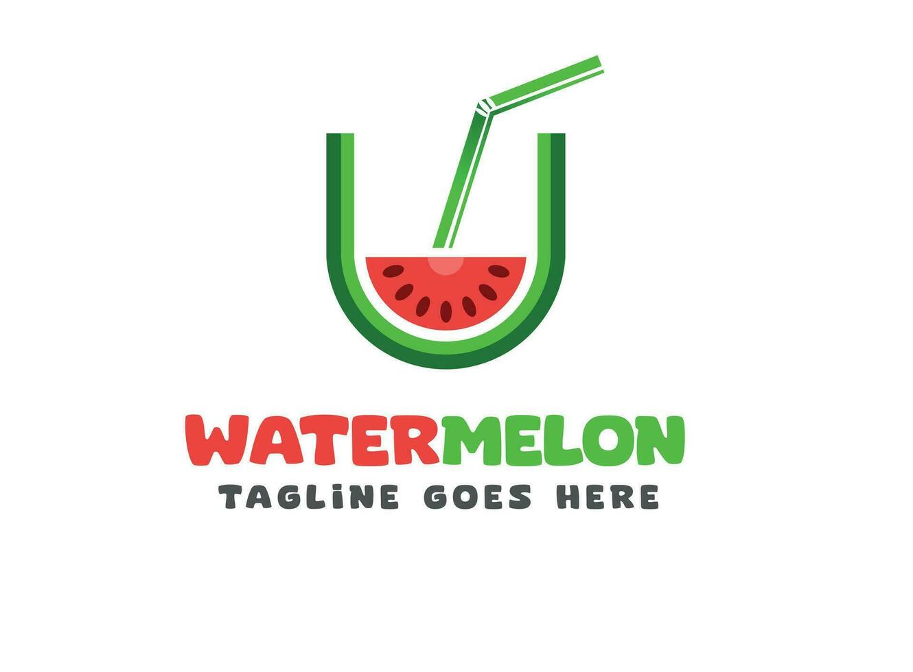 glass juice logo - watermelon drink - juice logo - water melon juice vector - minimal watermelon logo - - summer vectors