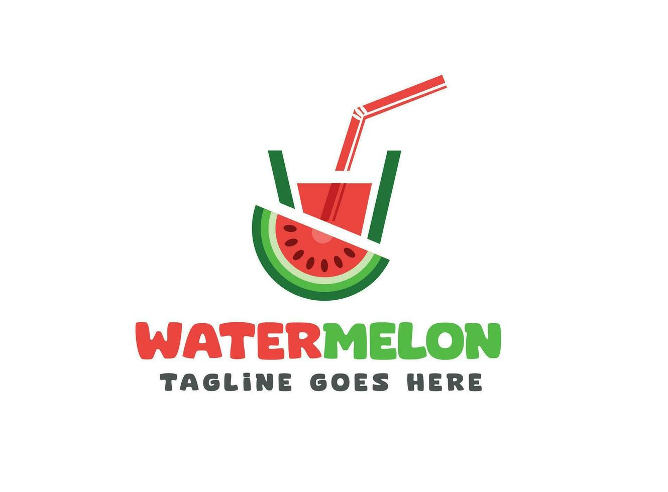 watermelon juice logo - fresh watermelon juice logo - juice logo - water melon juice vector - minimal watermelon logo - - summer vectors