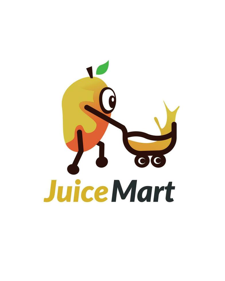 minimal cute mango mascot logo design - minimal cute mango character logo design vector