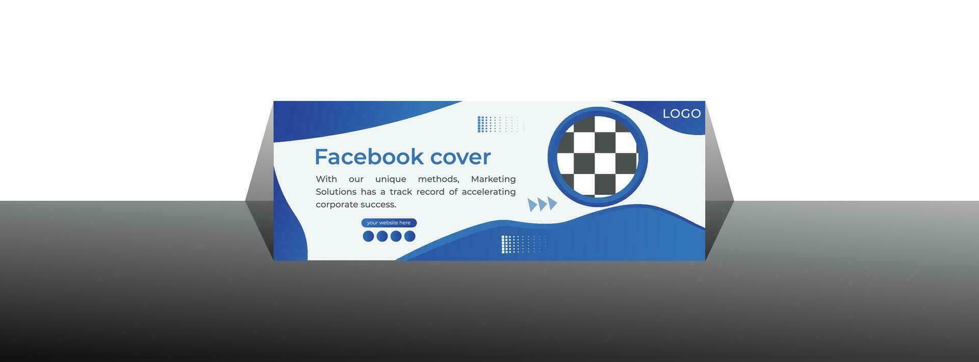 modern Facebook cover design vector