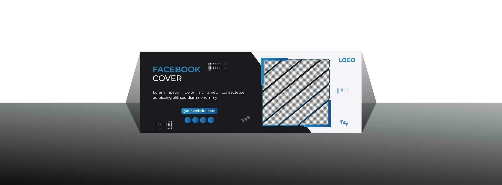 modern Facebook cover design vector