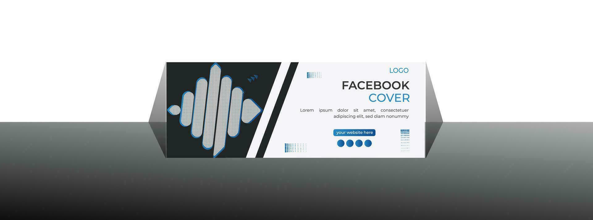 modern Facebook cover design vector