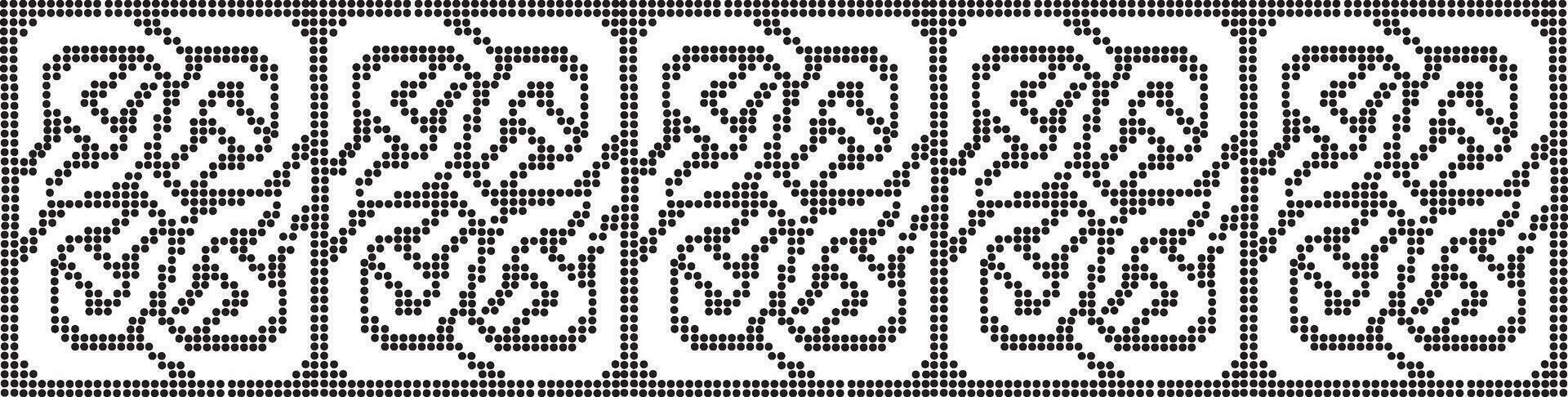 Cut Out or Embroidery pattern abstarct most used oin fabric in vector