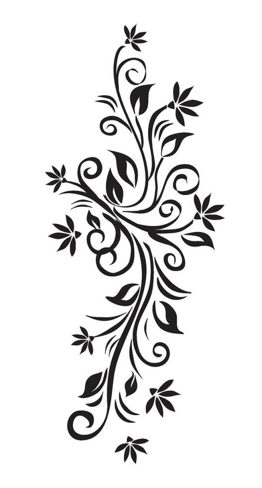 Vector Vines in Black in White