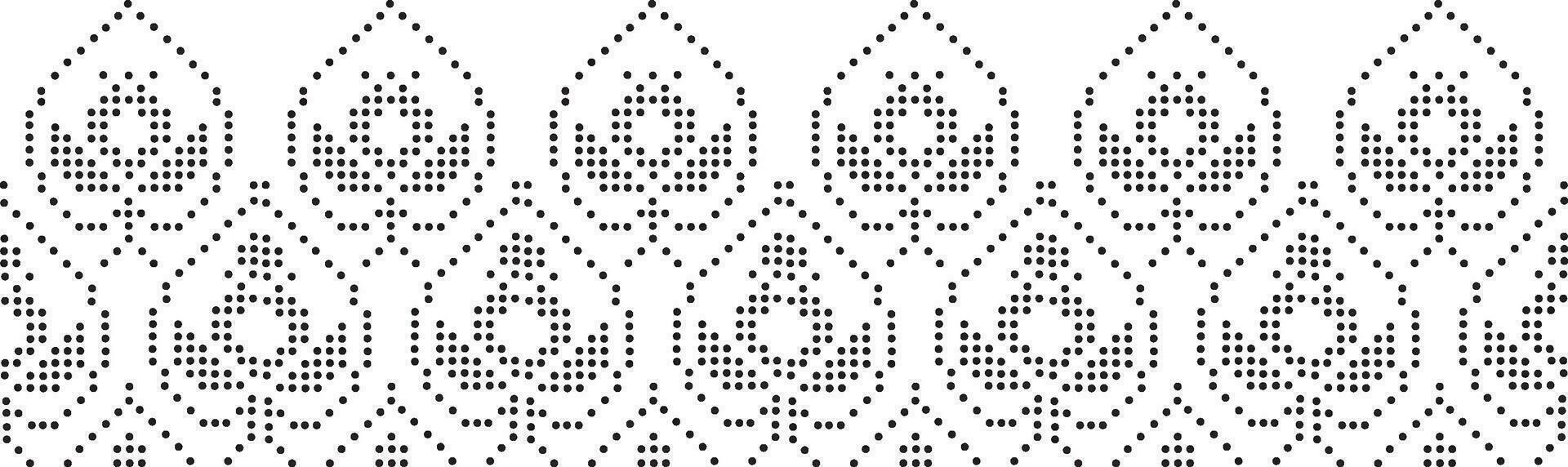 Cut Out or Embroidery pattern abstarct most used oin fabric in vector