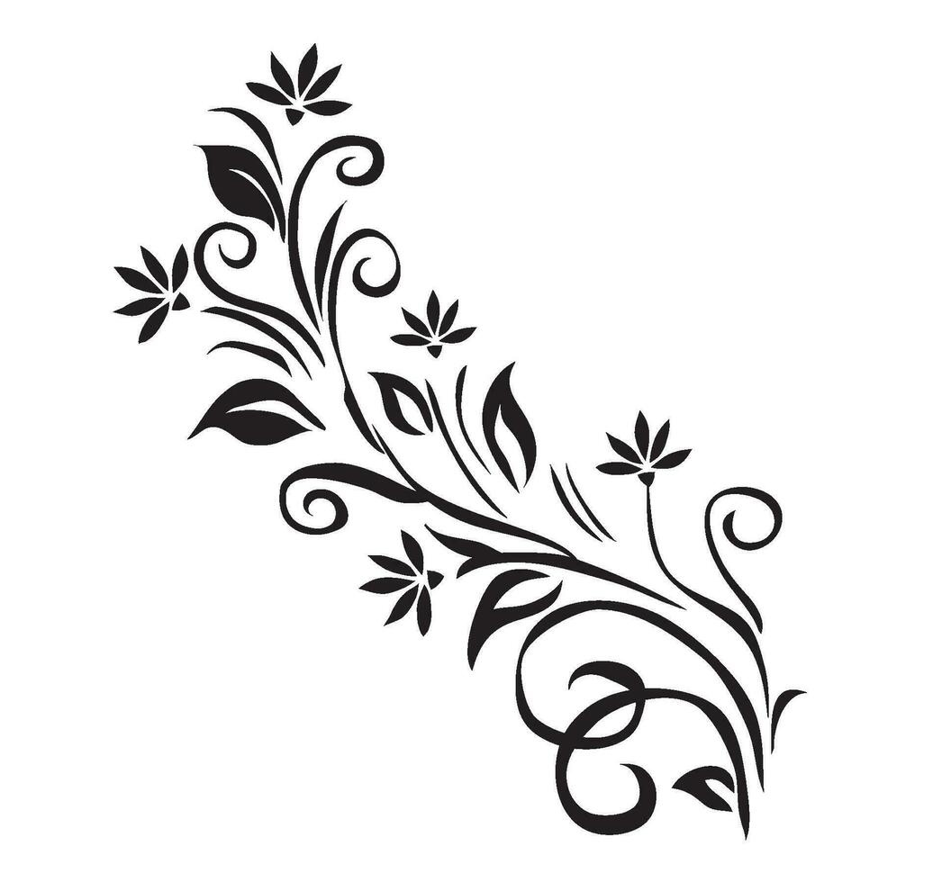 Vector Vines in Black in White