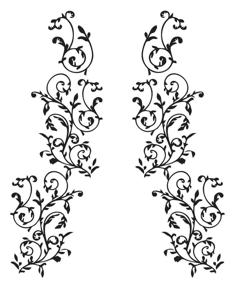 Vector Vines in Black in White