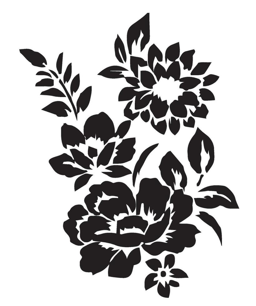 floral vector pattern for embroidery