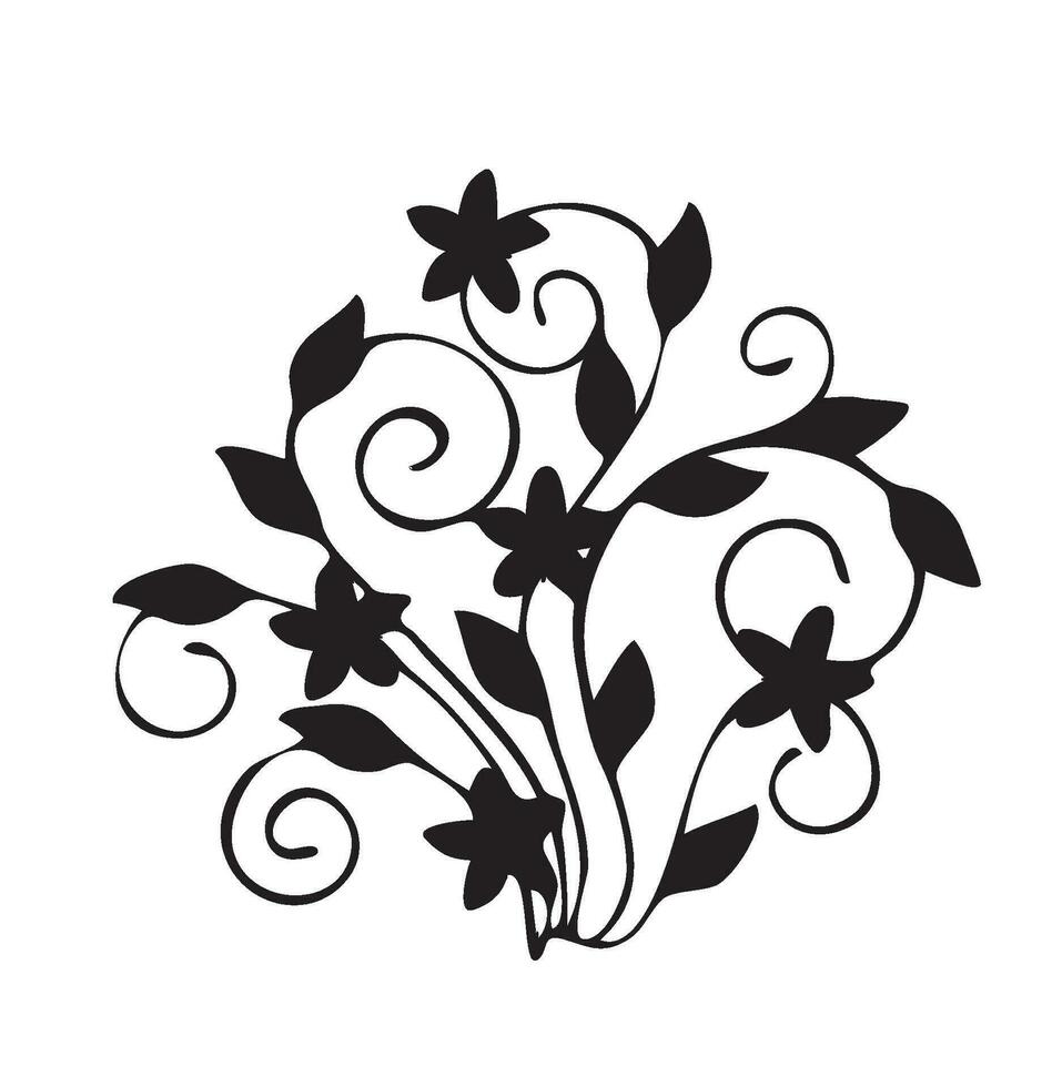 floral vector modelo para bordado