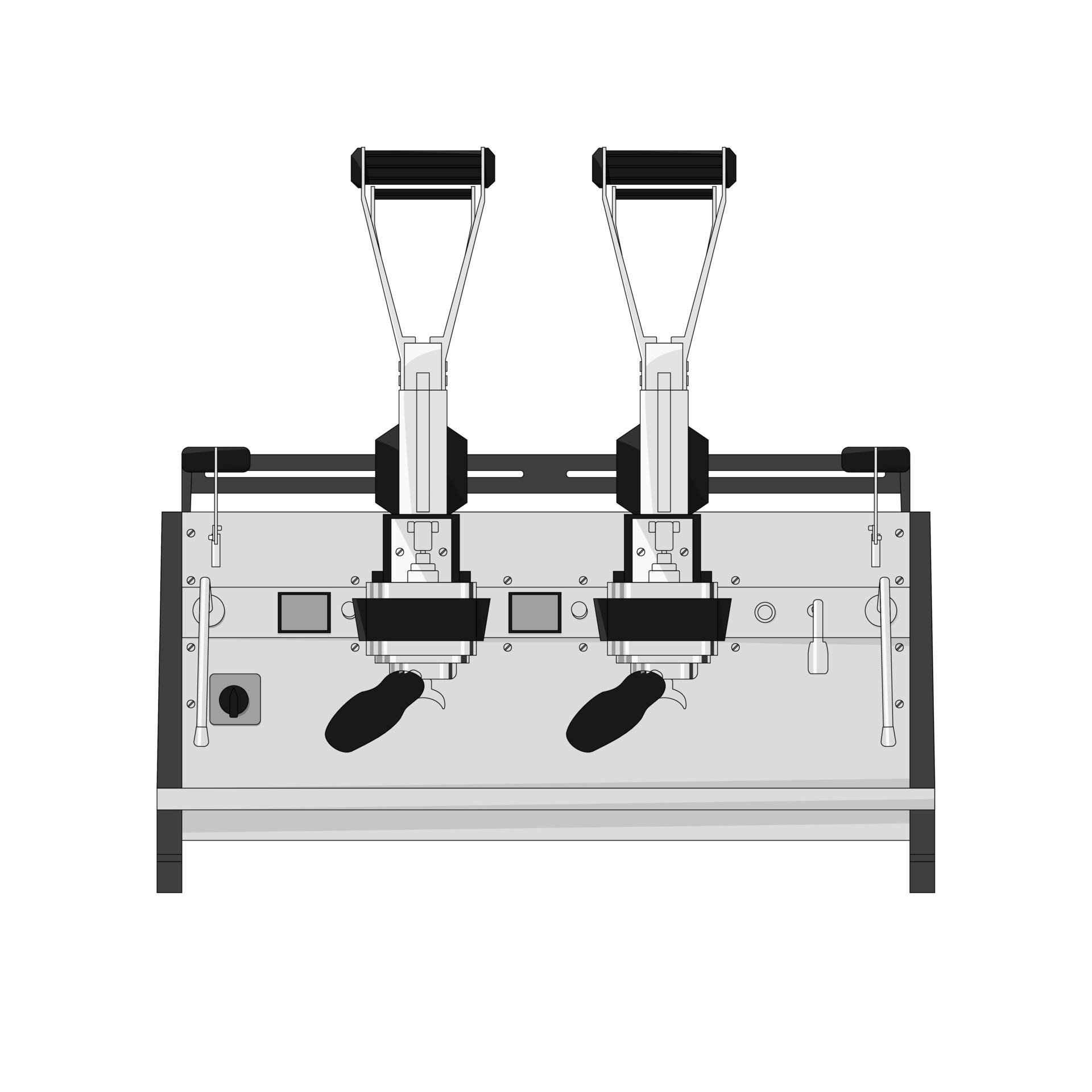2 group lever espresso machine 27262665 Vector Art at Vecteezy