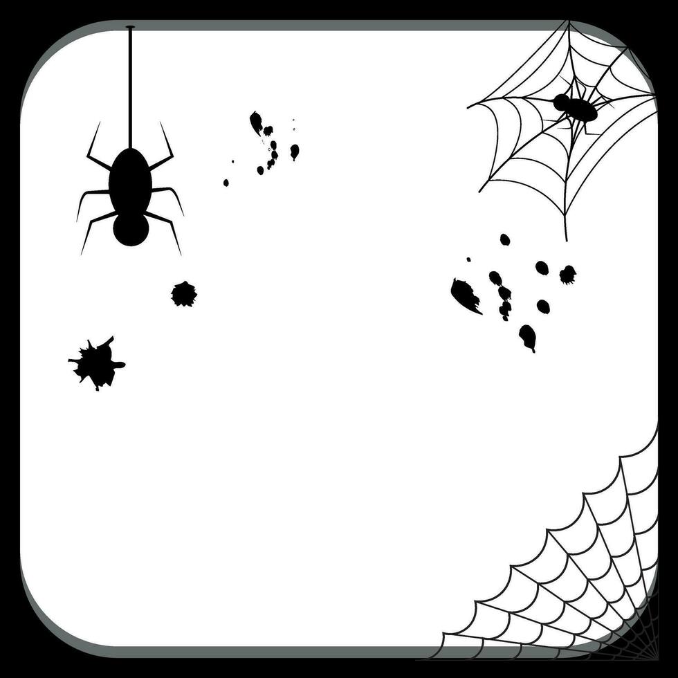 Background for black and white halloween with spiders vector