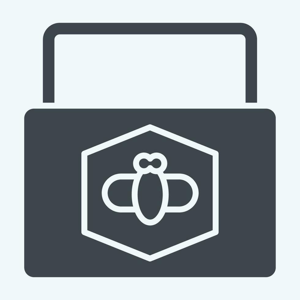 Icon Beeswax. related to Apiary symbol. glyph style. simple design editable. simple illustration vector