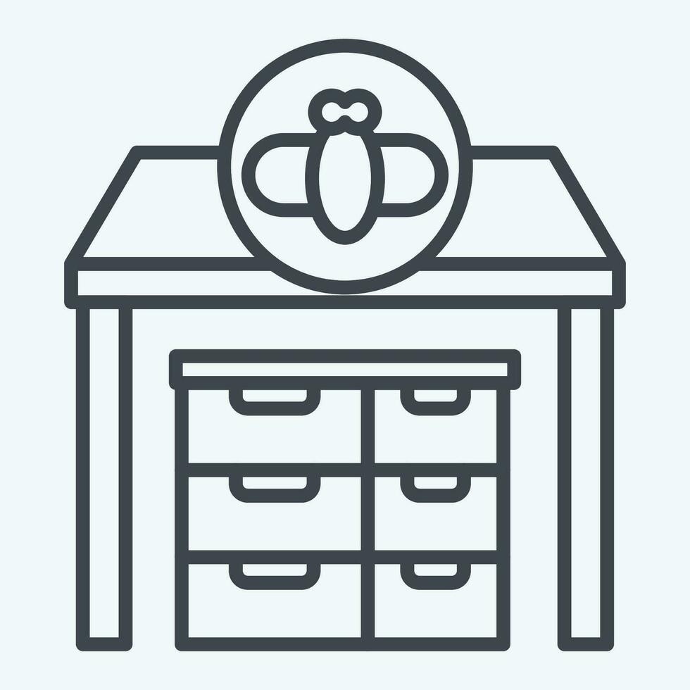 Icon Apiary. related to Apiary symbol. line style. simple design editable. simple illustration vector