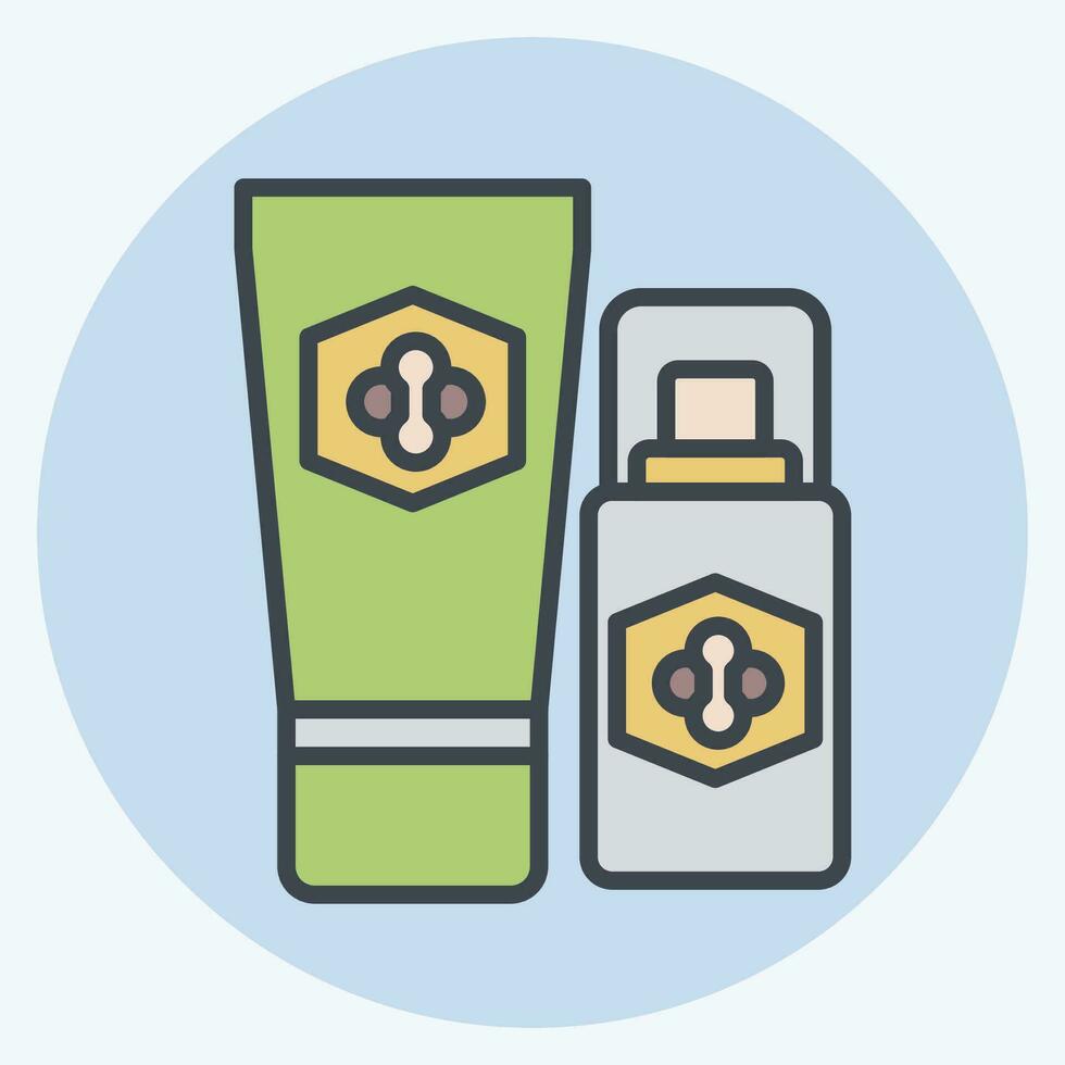 Icon Cosmetic. related to Apiary symbol. color mate style. simple design editable. simple illustration vector