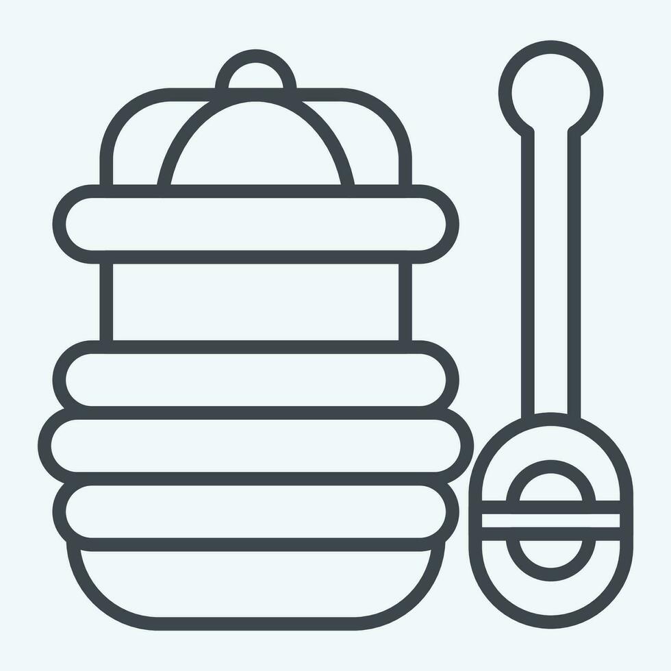 Icon Honey Jar. related to Apiary symbol. line style. simple design editable. simple illustration vector