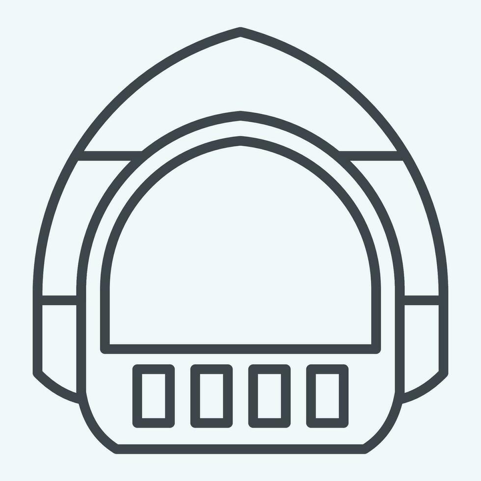 Icon Protective Cap. related to Apiary symbol. line style. simple design editable. simple illustration vector