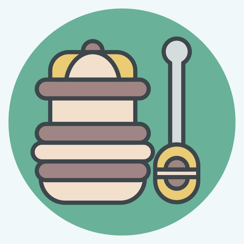 Icon Honey Jar. related to Apiary symbol. color mate style. simple design editable. simple illustration vector