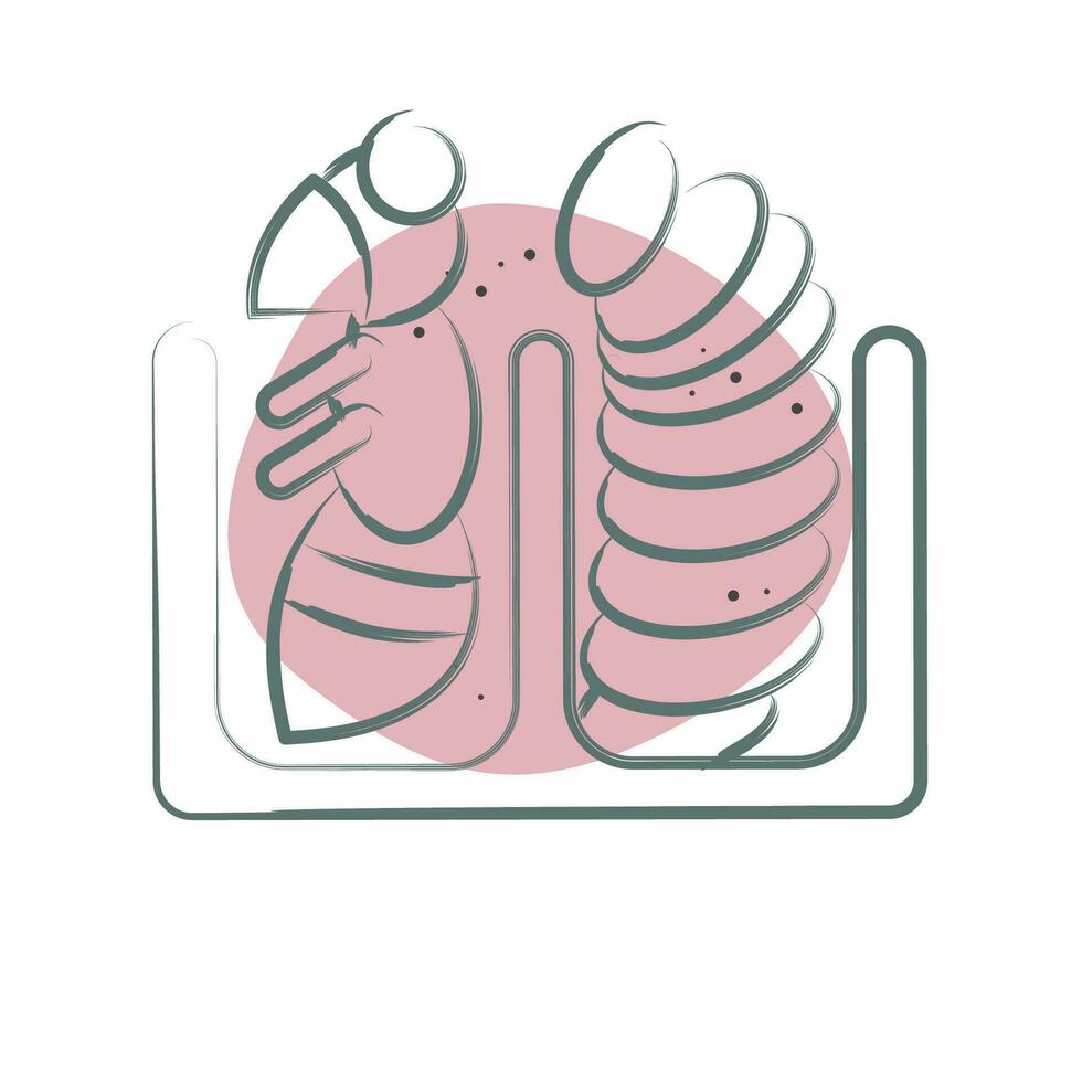 Icon Larva Bee. related to Apiary symbol. Color Spot Style. simple design editable. simple illustration vector