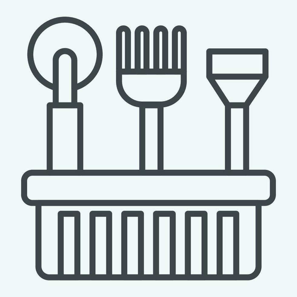 Icon Beekeeper Tool. related to Apiary symbol. line style. simple design editable. simple illustration vector