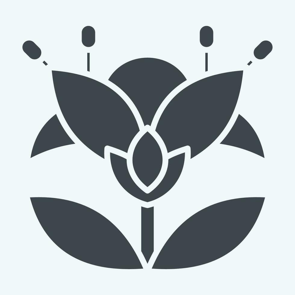icono botánico. relacionado a colmenar símbolo. glifo estilo. sencillo diseño editable. sencillo ilustración vector