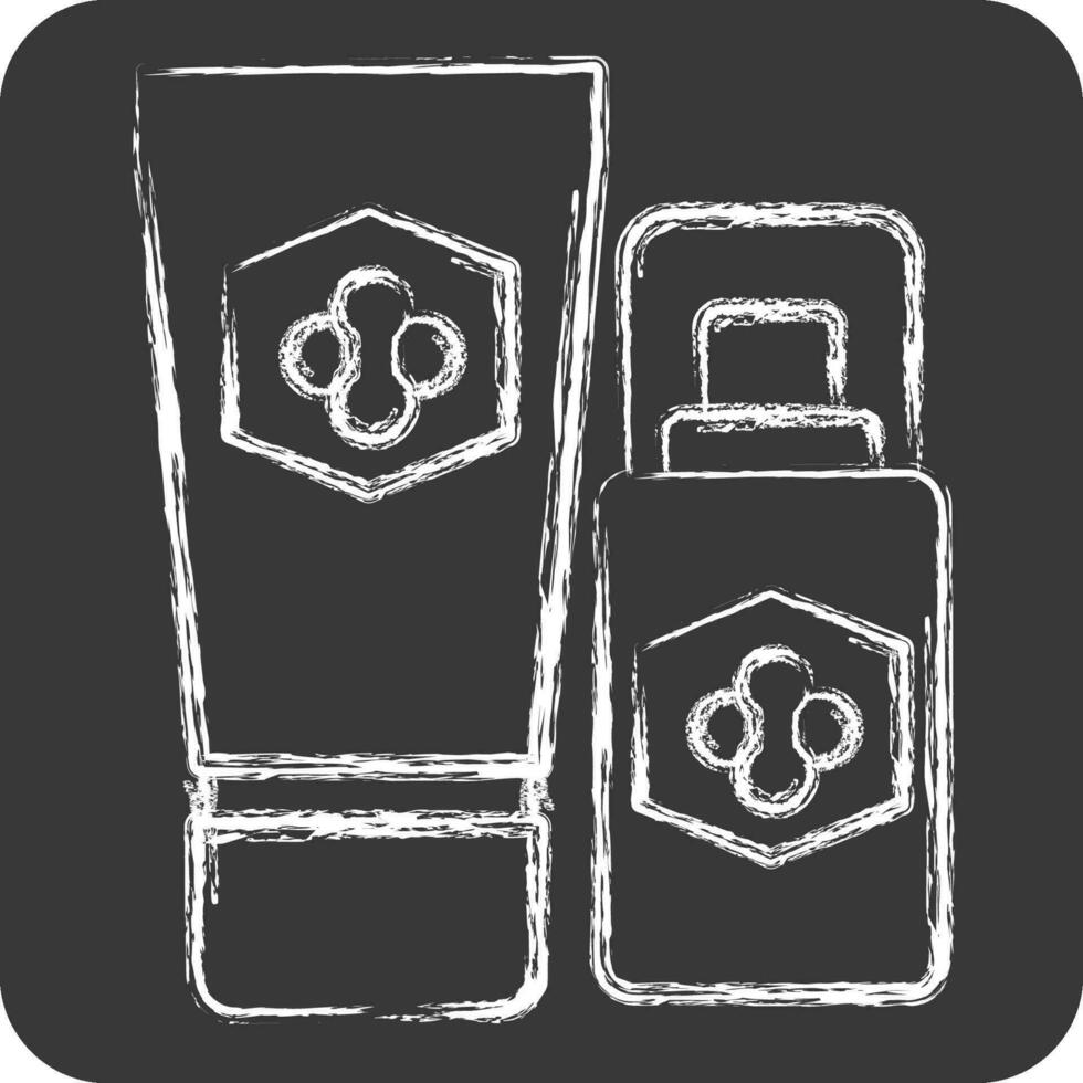 Icon Cosmetic. related to Apiary symbol. chalk Style. simple design editable. simple illustration vector