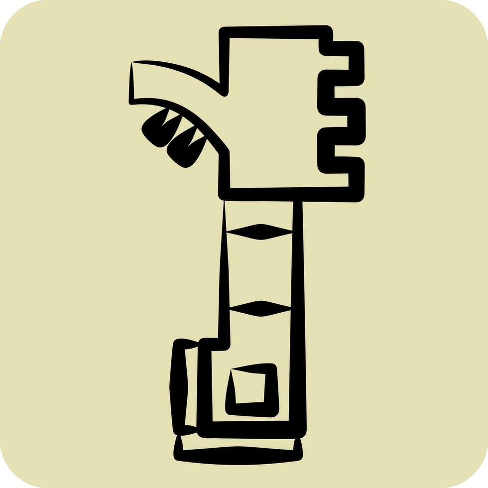 Icon Bee Hive Scraper. related to Apiary symbol. hand drawn style. simple design editable. simple illustration vector