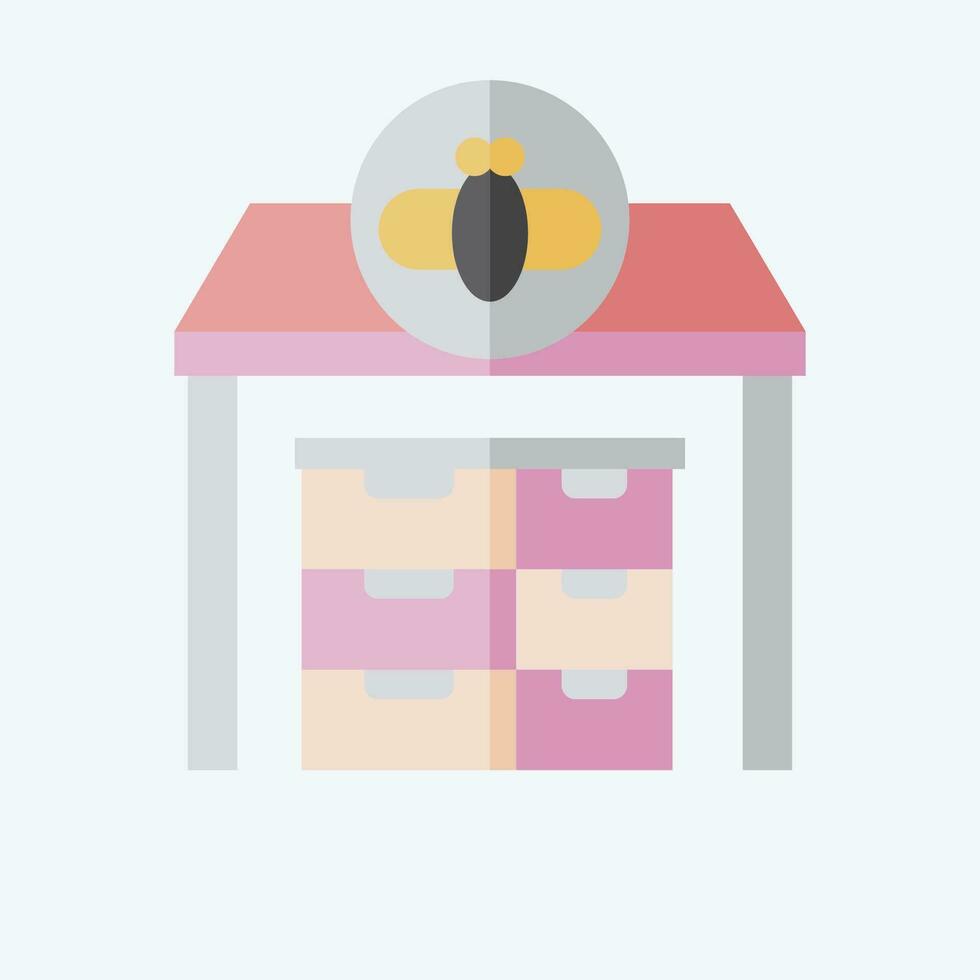 Icon Apiary. related to Apiary symbol. flat style. simple design editable. simple illustration vector