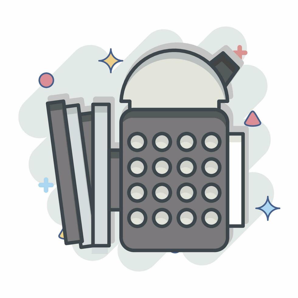 Icon Smoker. related to Apiary symbol. comic style. simple design editable. simple illustration vector