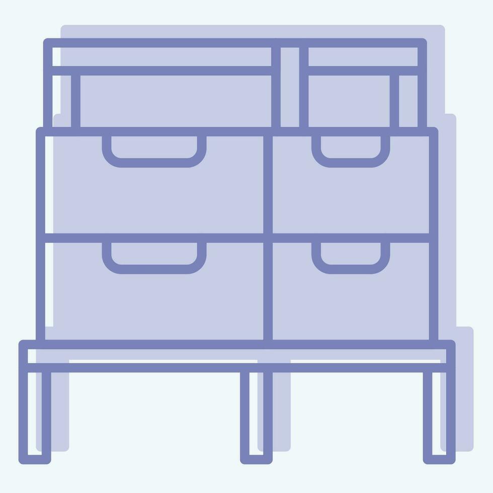 icono contenedores relacionado a colmenar símbolo. dos tono estilo. sencillo diseño editable. sencillo ilustración vector