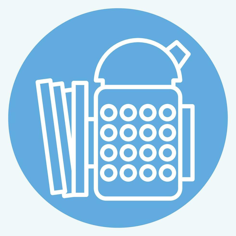 Icon Smoker. related to Apiary symbol. blue eyes style. simple design editable. simple illustration vector