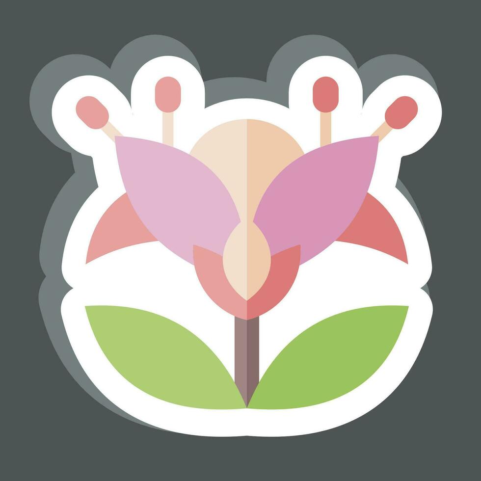 Sticker Botanical. related to Apiary symbol. simple design editable. simple illustration vector