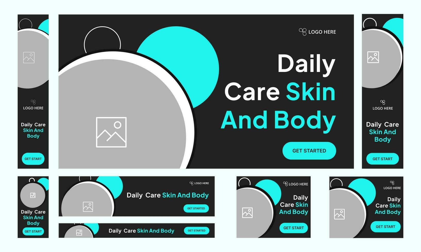 Vector illustration Set of spa and beauty social media templates