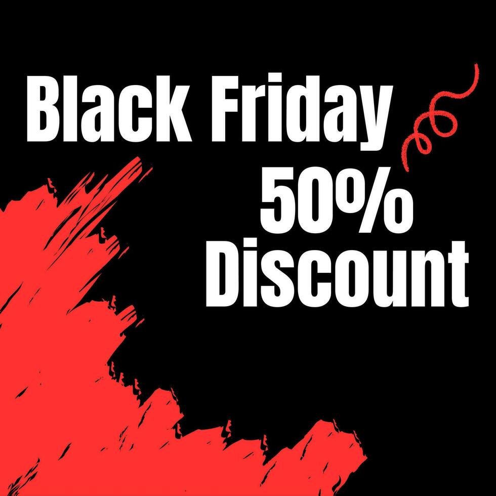 Customizable Black Friday sale banner. Social media vector illustration templates