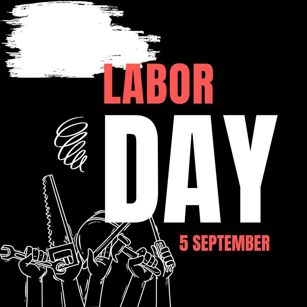 Customizable Happy Labor Day banner on USA patriotic background vector