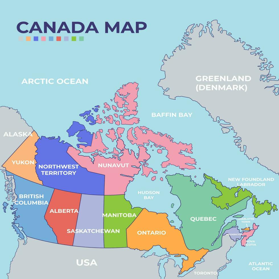 Canadá mapa modelo vector